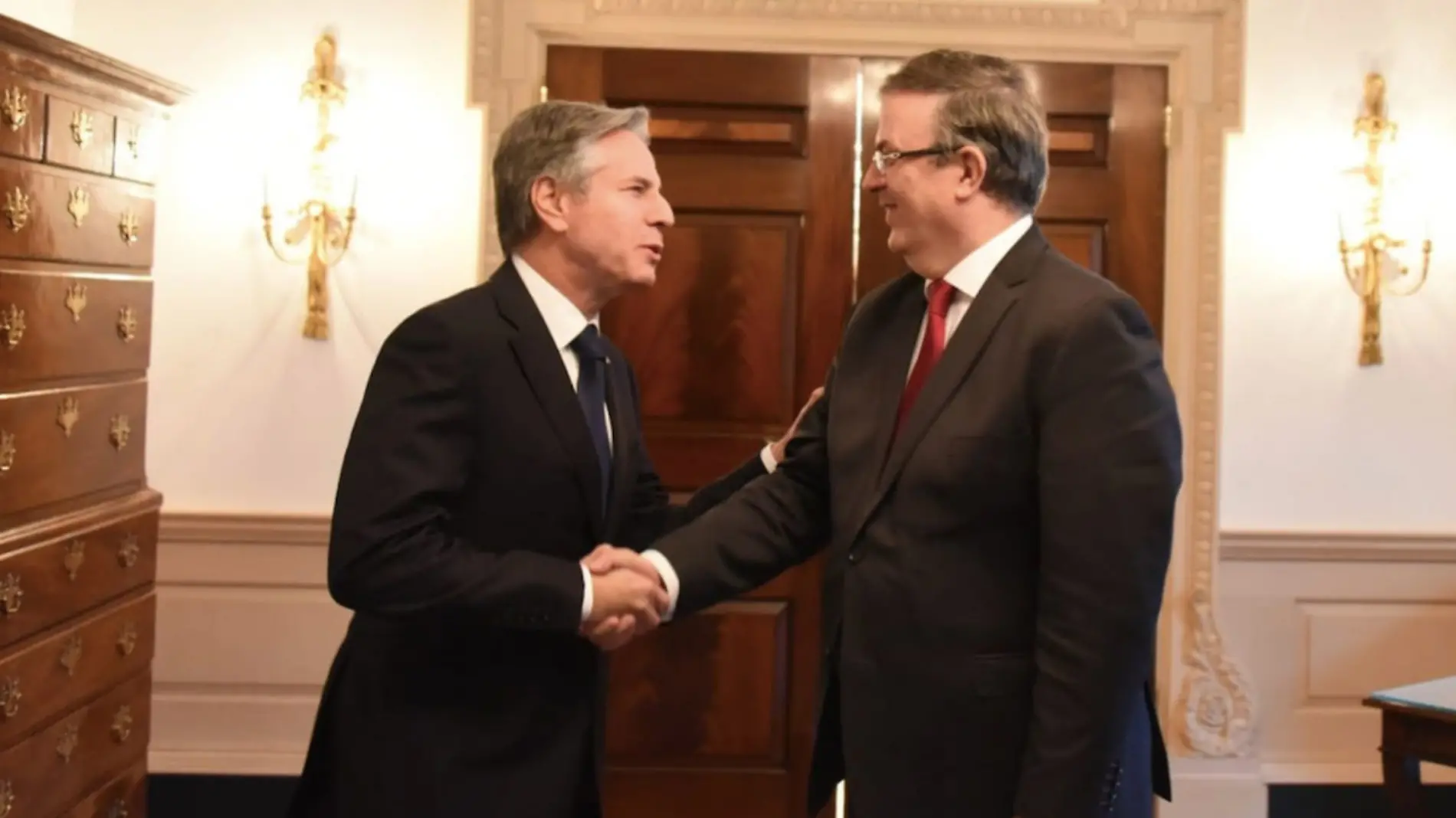 Antony Blinken con Marcelo Ebrard